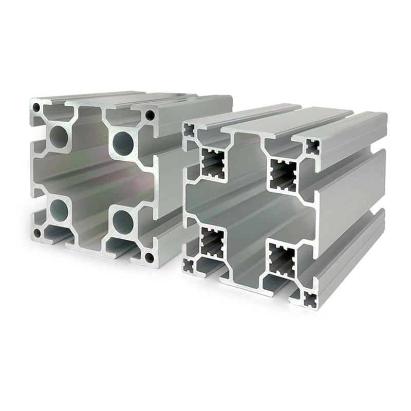 工业铝型材8080重型加厚铝型材自动化框架组装银白光亮面铝型材