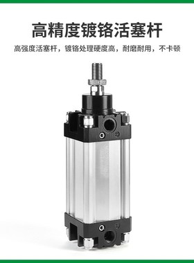 ISO-VDMA标准1321-80系列双行程对置串联气缸 复动型非磁性气缸