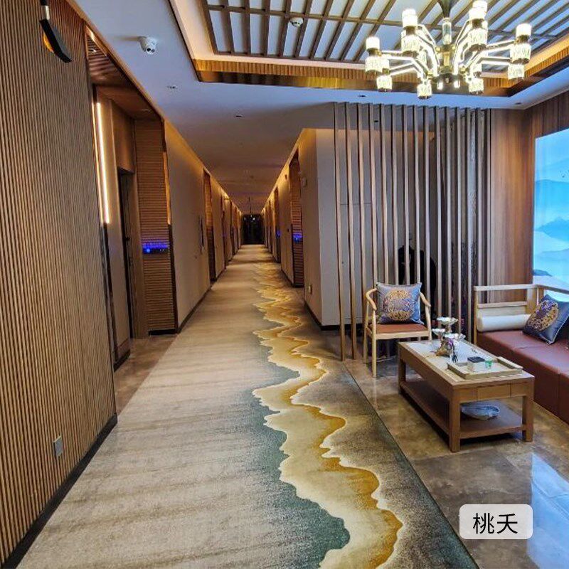 酒店走廊地毯专用加厚防火隔音全铺宾馆房间过道商用印花定制地垫
