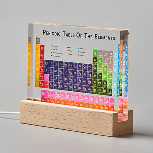 初中83化学元素周期表实物礼物摆件透表亚克力小创意