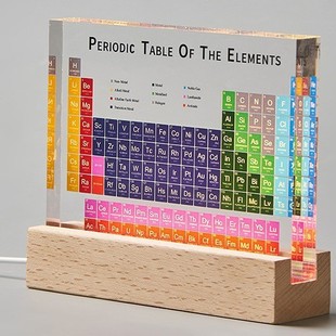 初中83化学元素周期表实物礼物压克力老师同学学习桌面装饰小摆件