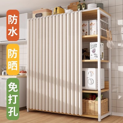 货架置物遮挡帘滑轨免打孔