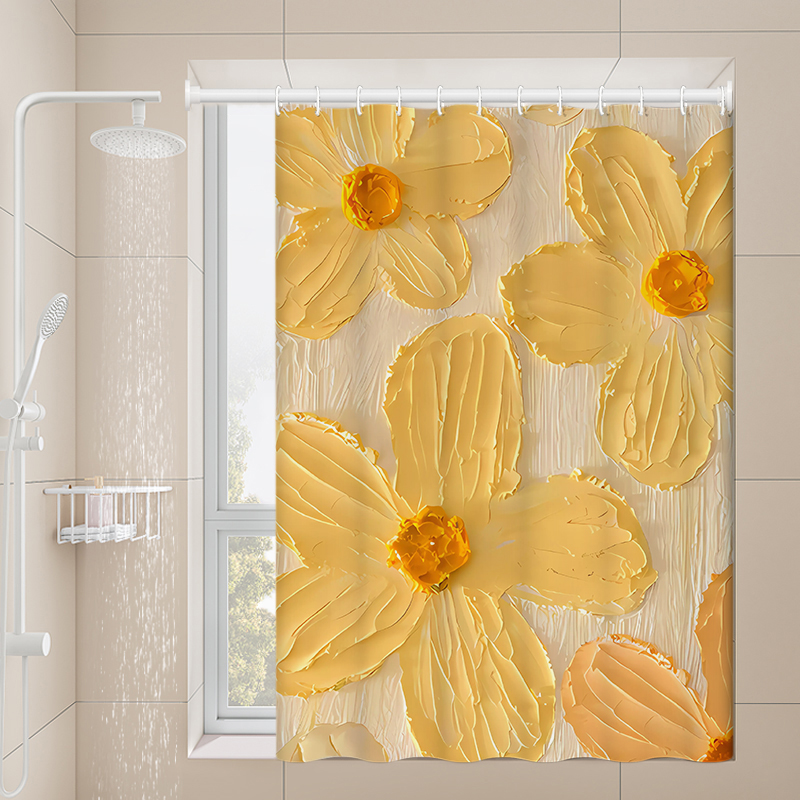 浴室卫生间窗帘免打孔防水防潮