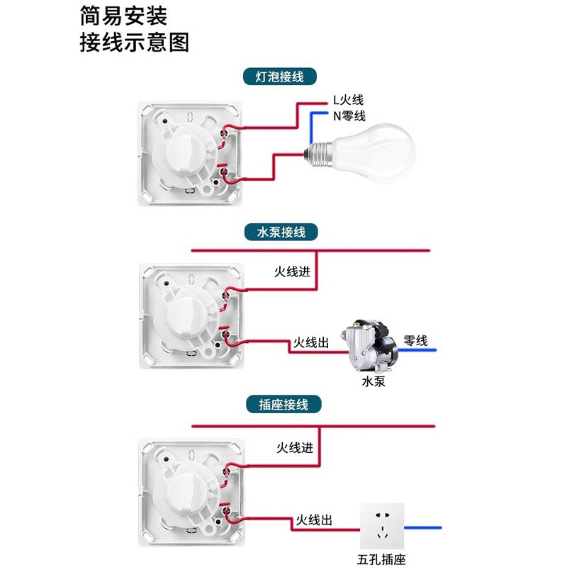 120 60分钟机械式自动断电倒计时定时器开关控制86型面板定时插座