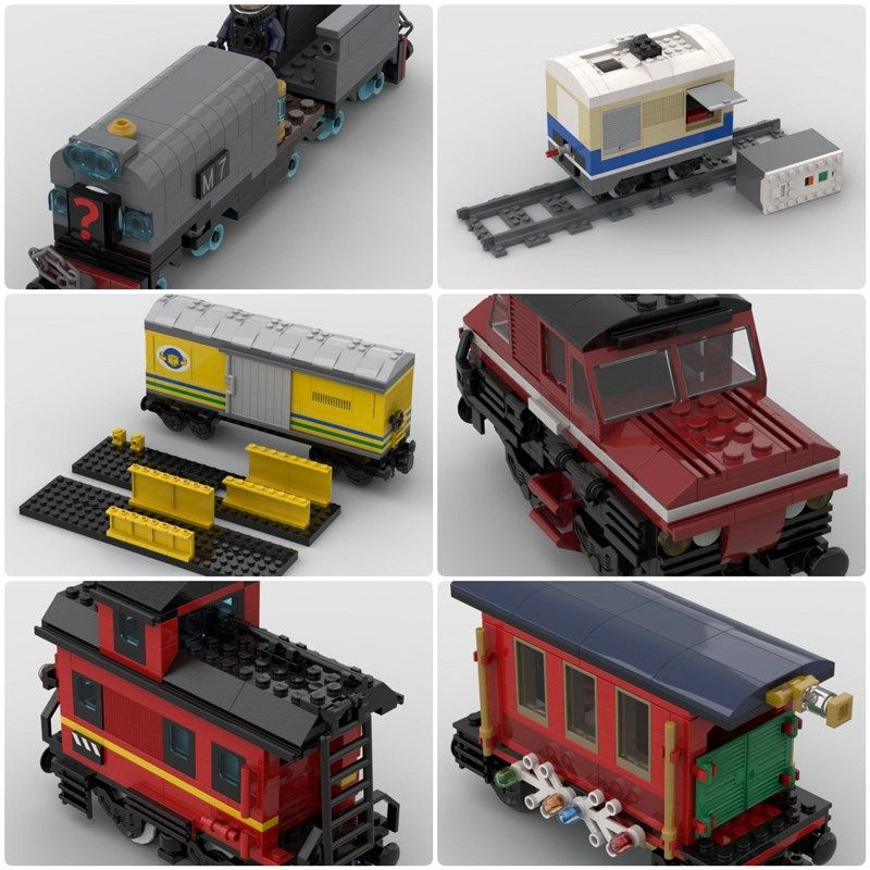 定制积木创意设计玩具圣诞列车柴油火车守车棚车轨道列车M7火车,玩具/童车/益智/积木/模型,普通塑料积木,淘宝优惠券,粉丝福利购,淘宝优惠卷