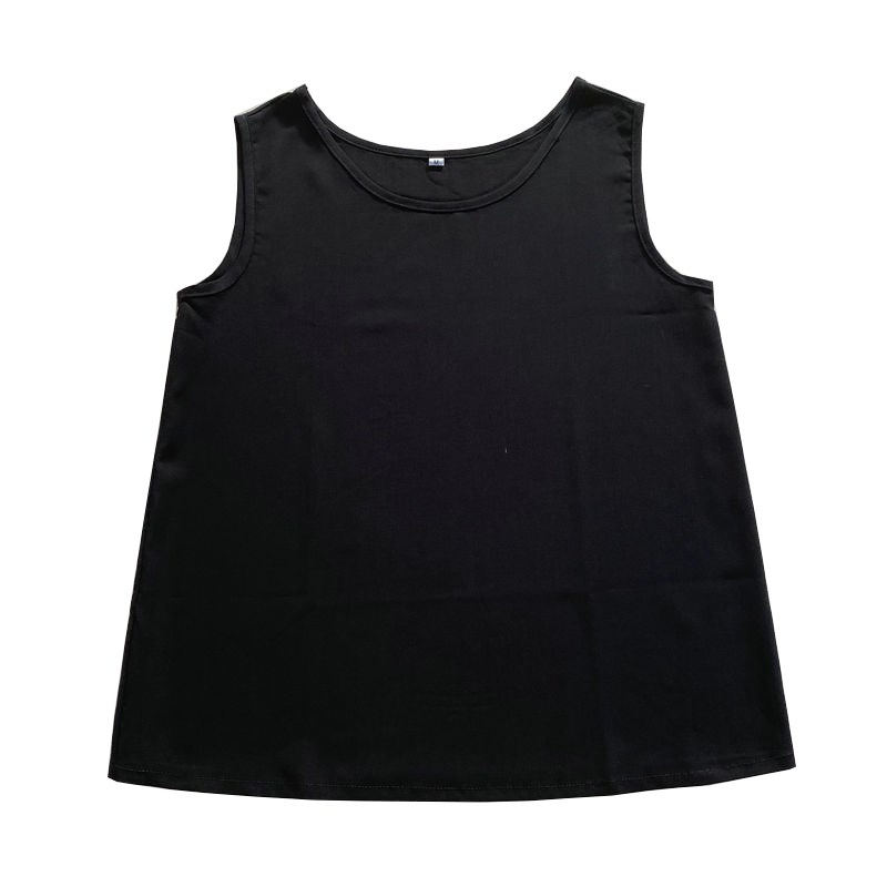 棉绵绸背心女胖mm夏季百搭宽松大码显瘦无袖上衣人造棉打底衫外穿