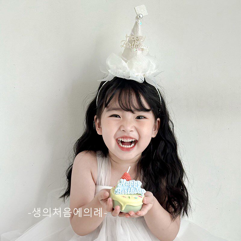高级生日趴 设计感儿童过生日帽子女孩女童发箍公主宝宝头箍头饰