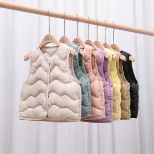 儿童羽绒马甲2023年新款轻薄内胆马夹男童女童羽绒服轻便保暖外套