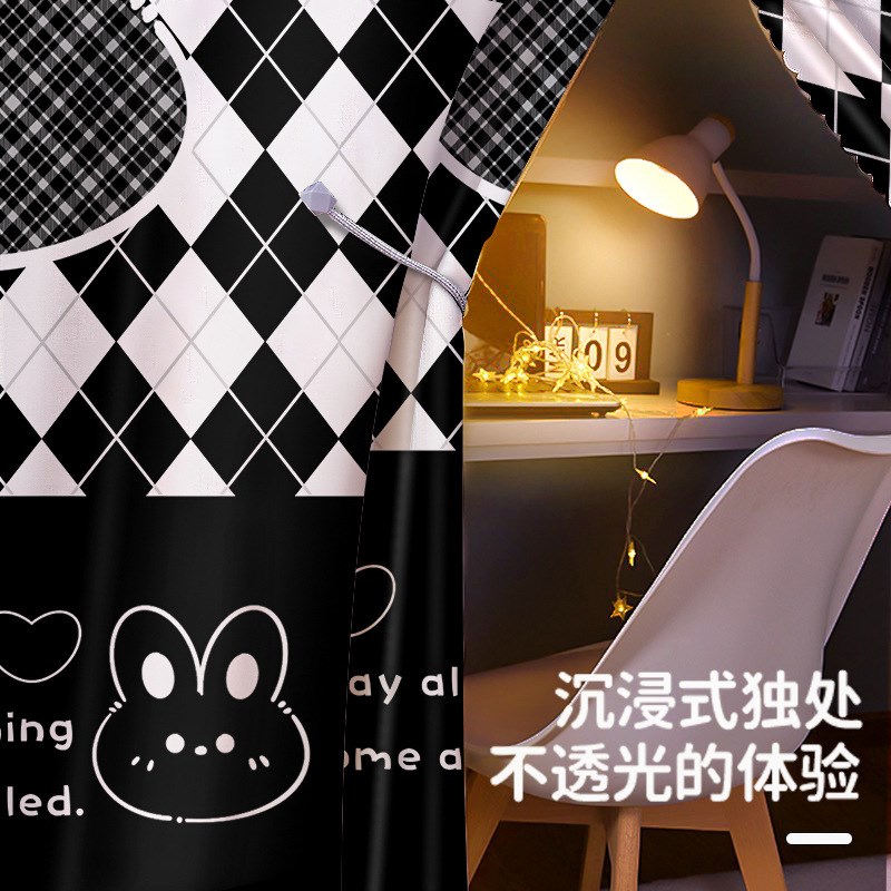 宿舍下桌遮挡帘子强遮光大学生寝室床帘挂布上下床下铺床围帘女生