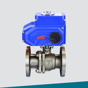 304电动两通法兰球阀复合工艺Q941F 带手动 16P开关型220V电装