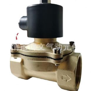 管道水阀2W500 G2寸DN50 50常闭二通铜体电磁阀UW