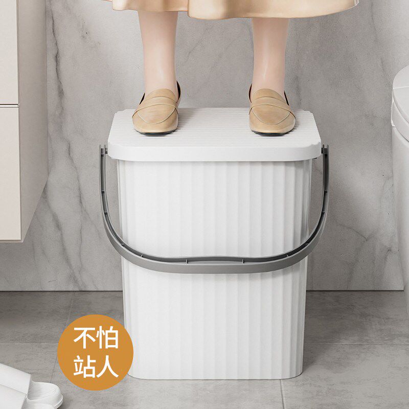 家用桶盆套装学生宿舍三件套洗脸盆一体一套塑料加厚手提水桶带盖