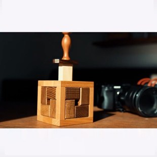 鲁班锁圣剑puzzle木质孔明锁十级高难度益智烧脑解锁解密玩具礼物