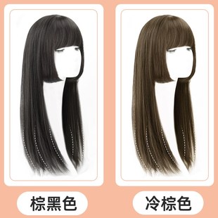 假发全头套女公主切自然仿全真人发新款日系姬发中长发微卷假发套