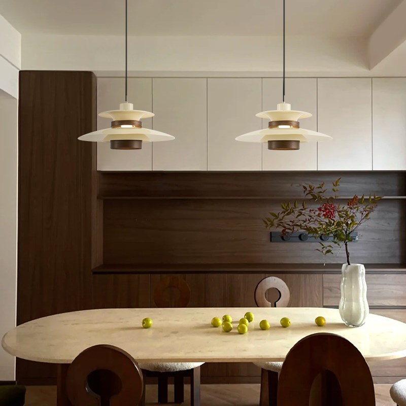 旭呈法式ph5餐厅吊灯飞碟灯复古中古风奶油轻奢日式餐桌吧台灯具