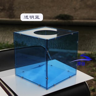 亚克力透明抽奖箱摸奖盒子有机玻璃组装便携式小号20cm中大号定制