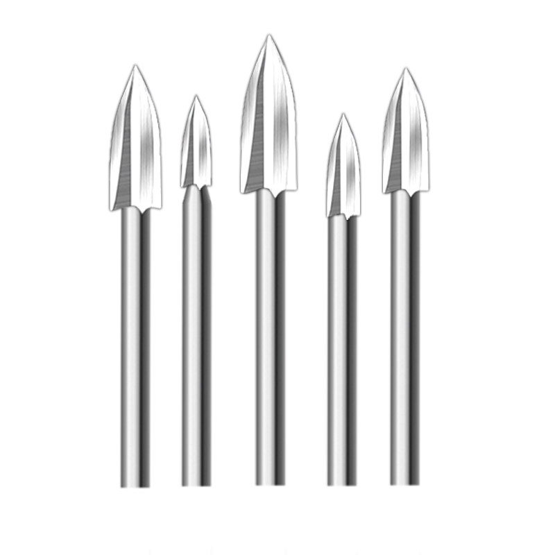 誉锋电动木工雕刻刀三刃尖刀核木雕套装铣刀钻头根雕打磨修整工具