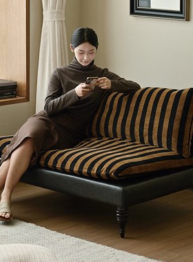 作壳ZOK丹麦设计中古风客厅布艺沙发简约现代轻复古沙发椅法式