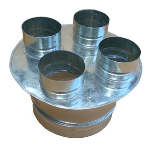 白铁皮风管分流器镀锌通风管道三通四通排风管排烟管弯头变径