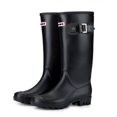 时尚防水雨鞋女成人高筒雨靴搭扣韩国长筒水N鞋马丁靴雪地靴机车