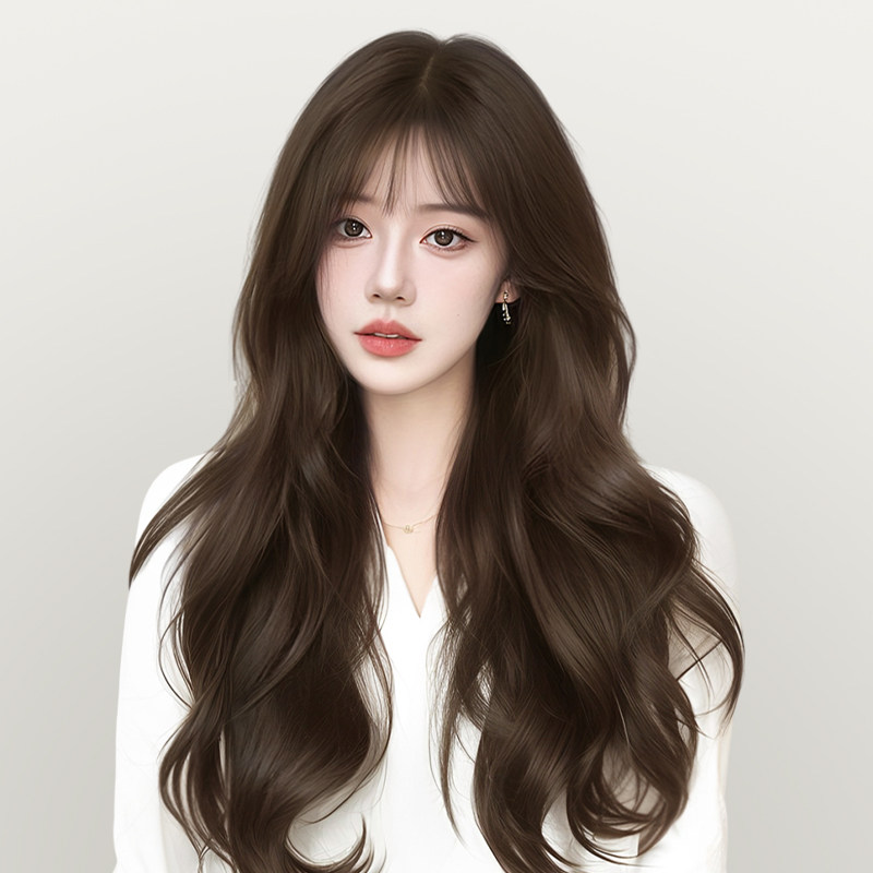 假发女长发大波浪自然全头套仿真发全真人L发时尚长卷发整顶假发