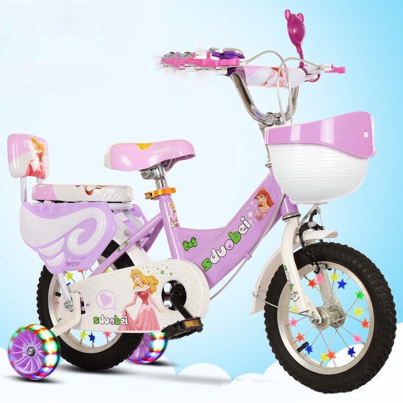 [新产品]女孩折叠自行车儿童s自行车女婴自行车女孩玩具车公主自