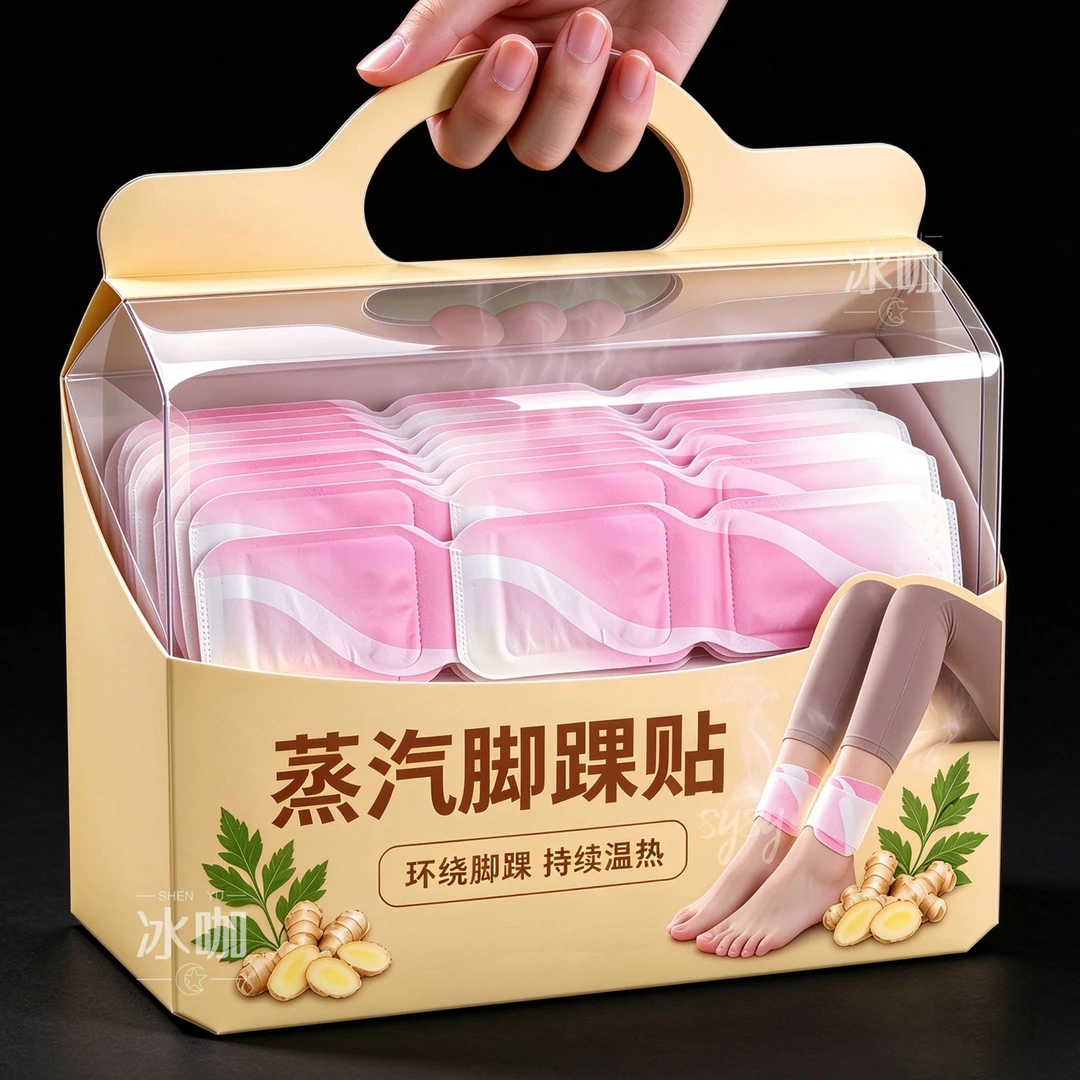 蒸汽足贴三阴交自发热贴艾灸脚踝热贴艾草热敷温养暖脚底贴暖宝宝