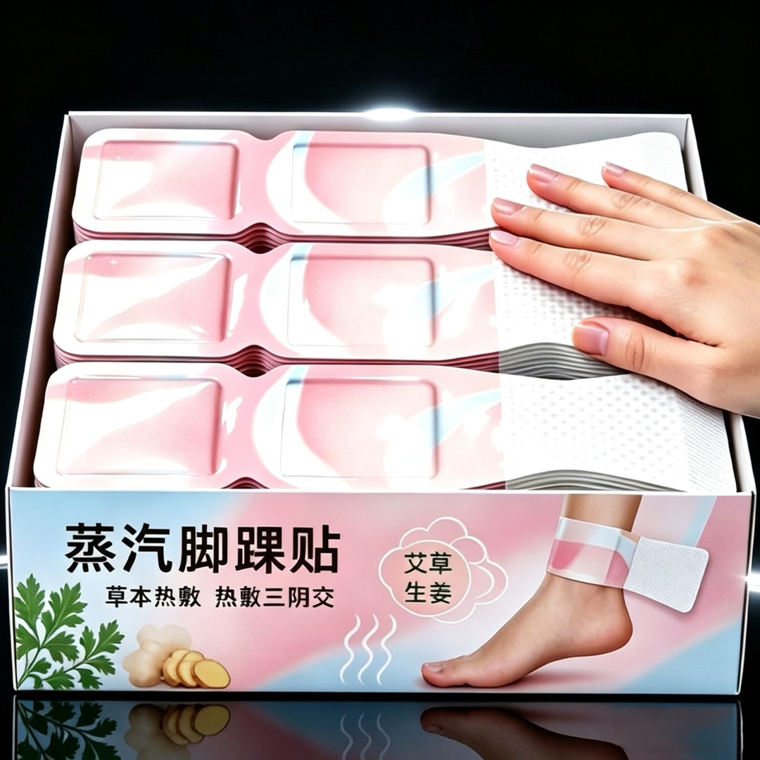 温灸三阴交热敷贴蒸汽脚踝贴冬季保暖贴自发热草本脚腕暖脚贴批发