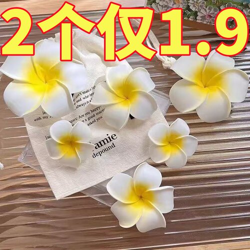鸡蛋花发夹头饰2025新款