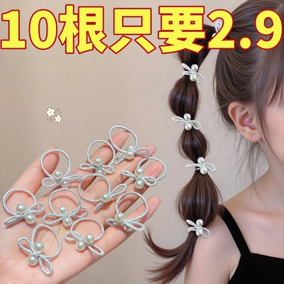 儿童蝴蝶结发圈女童珍珠头绳