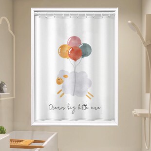 窗帘遮光2024新款免打孔安装卫生间遮挡帘浴室防水伸缩杆厨房布料