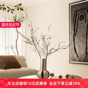 法式中古奶油风复古陶瓷花瓶花器侘寂风软装样板间装饰摆件高级感