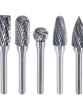 硬质合金旋转锉金属打磨钻头6x12mm套装电磨抛光扩孔铣刀钨钢磨头