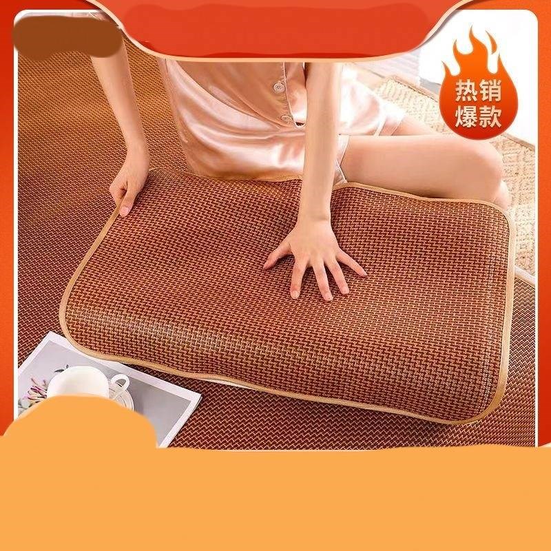 凉枕头套竹丝枕套竹子制凉席夏季枕片单双人夏天然防滑透气藤冰丝