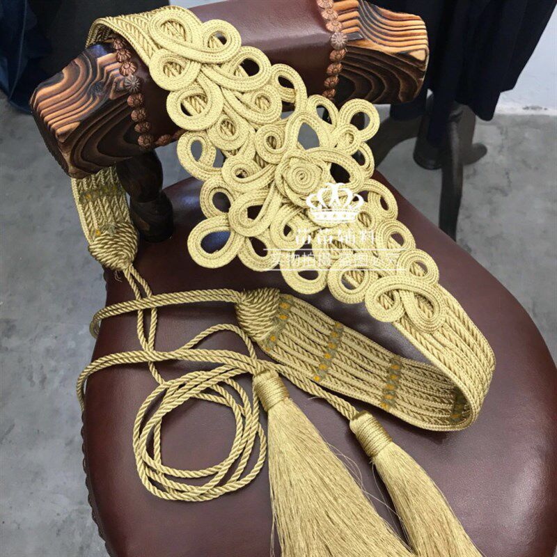 腰带 手工编织金色腰带 流苏吊穗腰带