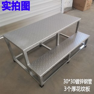 平台梯工业踏步梯铁楼梯商业用梯子台阶梯两三步货梯铁梯子1米宽