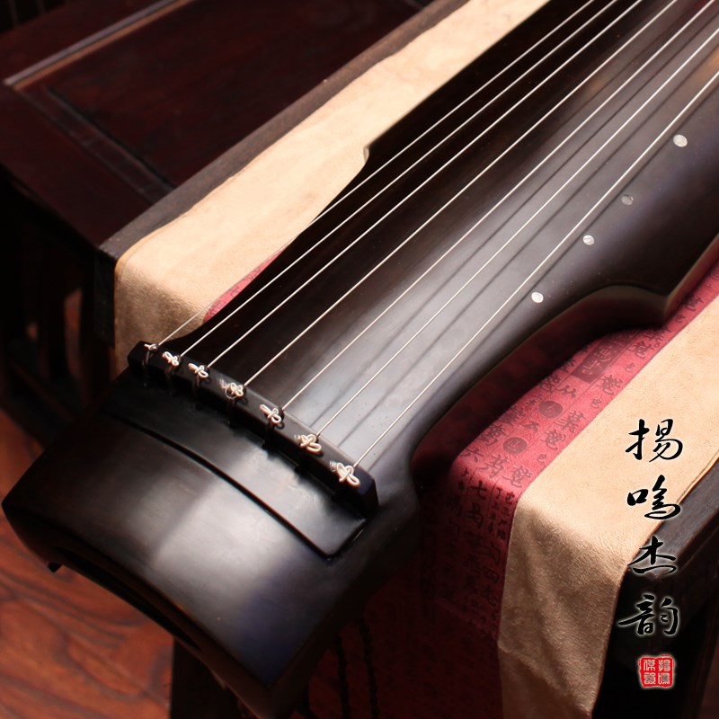 【扬鸣杰韵】演奏级百年老杉木仲尼伏羲古琴 纯生漆纯手工送琴桌
