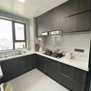 橱柜定做灶台柜组合柜定v做L型U型吊柜厨房厨柜整体定制