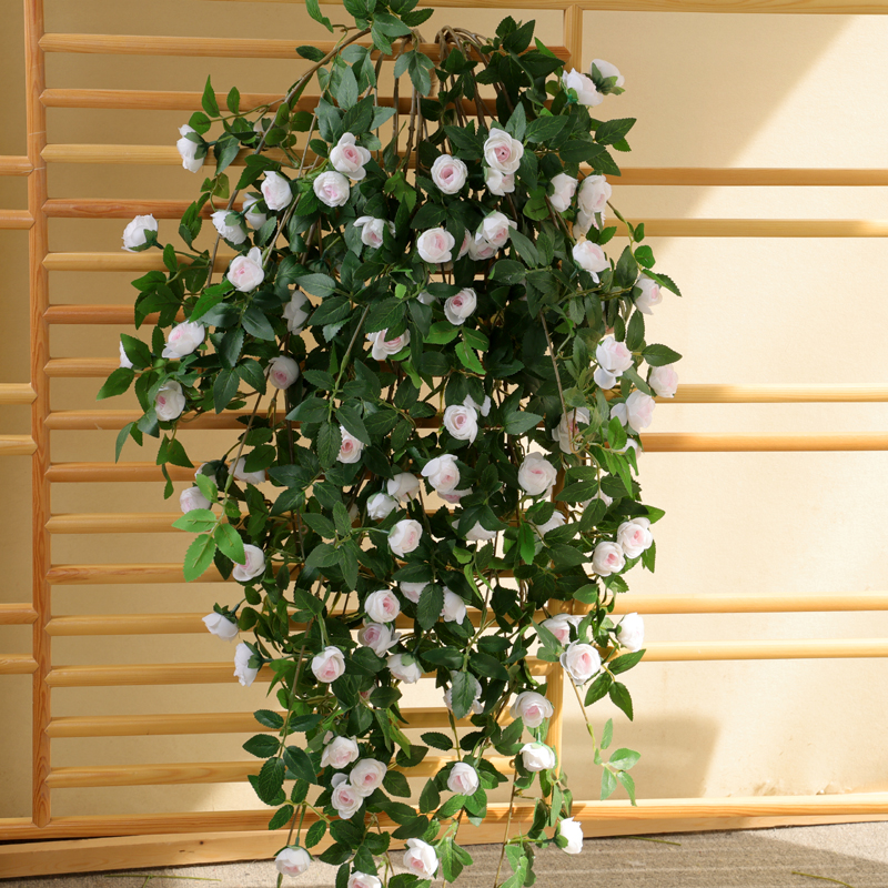 仿真茶苞花藤吊兰绿植塑料假花藤条装饰室内摆设垂吊花墙壁挂植物