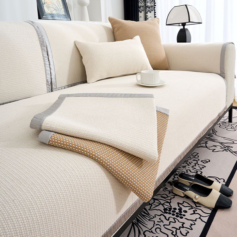 棉麻沙发垫加厚加重面高档棉线秋冬坐垫现代四季用盖布罩