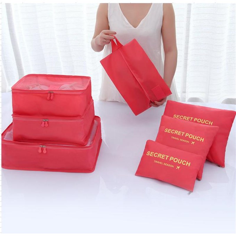 旅行收纳袋七件 出差旅游 行李衣物分类收纳整理袋装