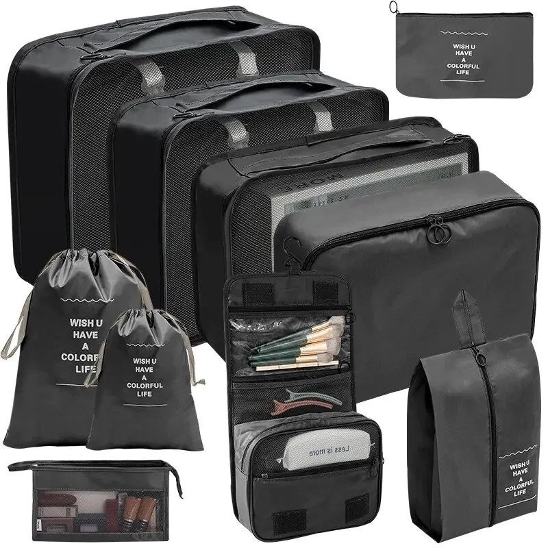 7/8/9/10 Pcs Set nTravel Organizer Storage Bags Suitcase Pac