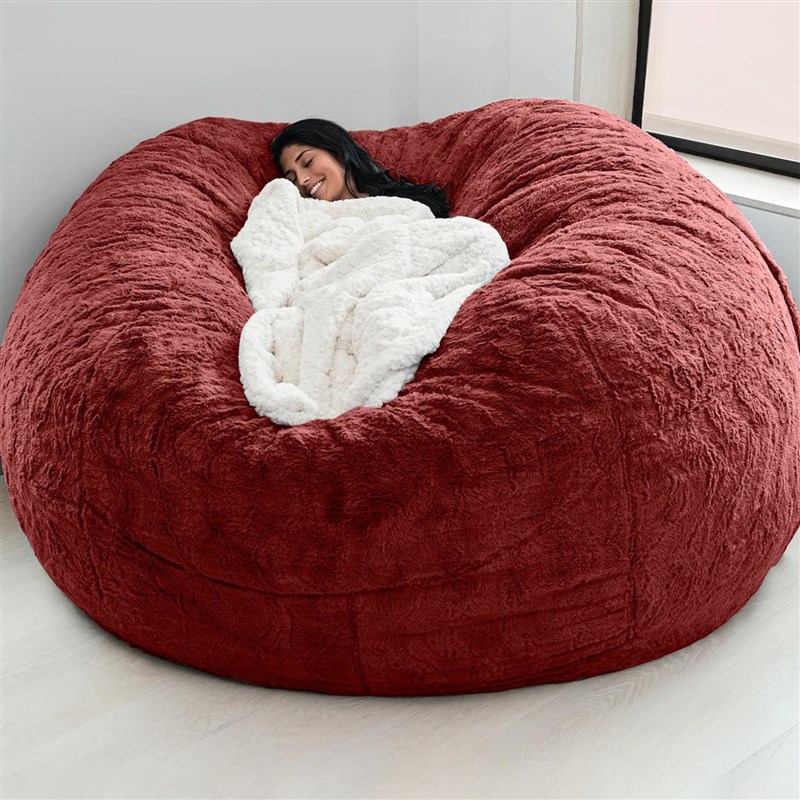 No Stuffed Gray Bean Bag Chair GDiant Beanbag Pouf Sofa Bed