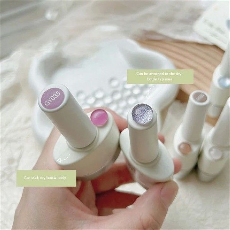 40pcs Glass Color Card Transparent Tips Round Showin.g Gel