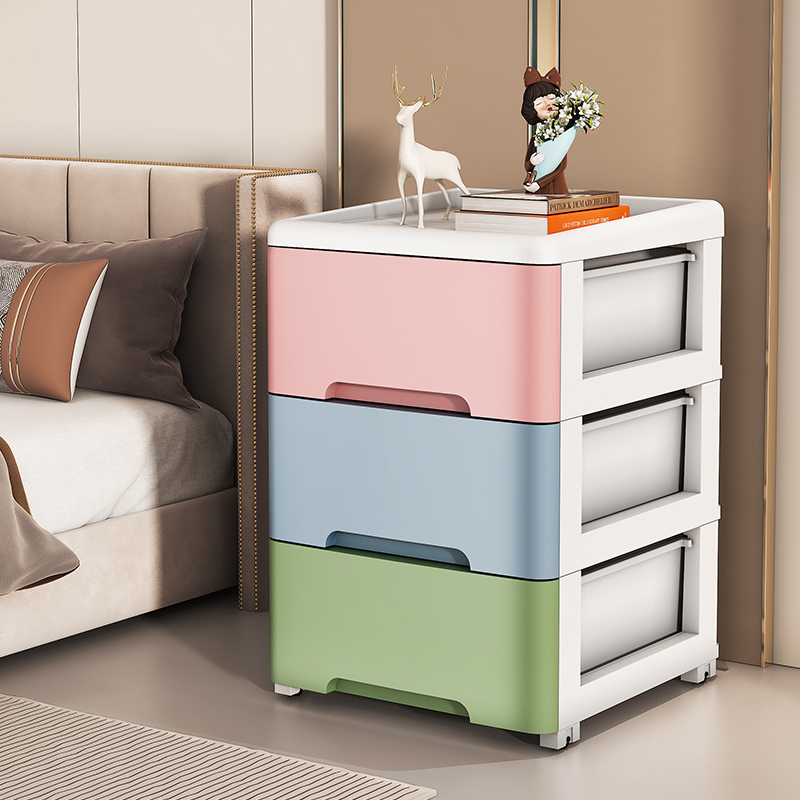 床头柜现代卧室床头收纳柜小型床尾收纳储物柜子家用沙发边柜