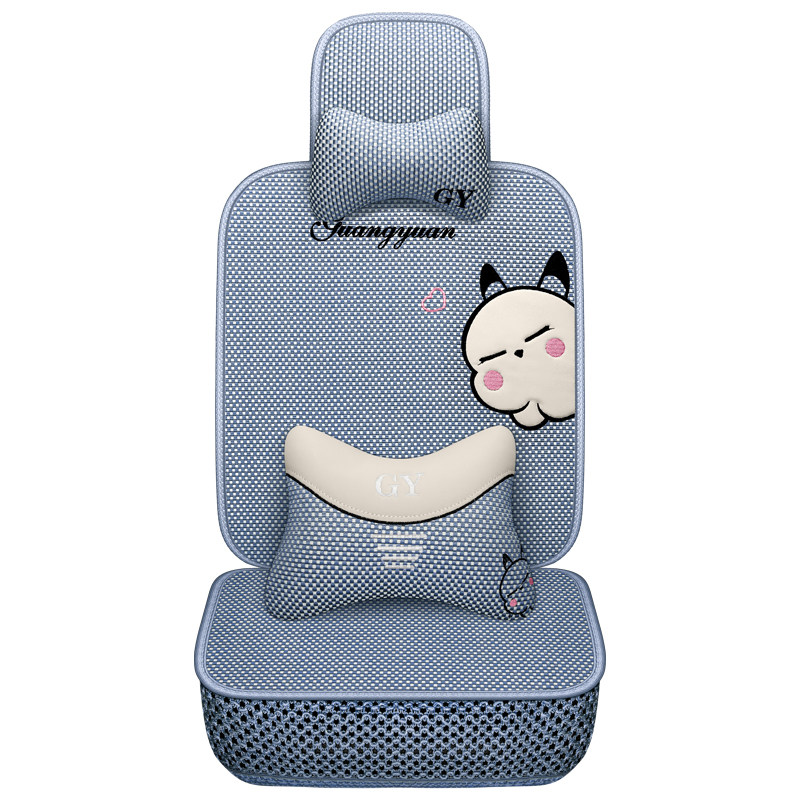 单片汽车坐垫夏季冰丝凉垫夏天专用卡通车座椅垫正副驾驶单座座