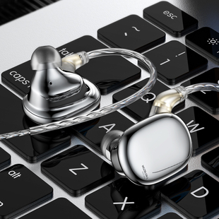 BLON宝龙MAX双动圈耳塞金属HIFI重低音运动耳挂式耳机入耳式