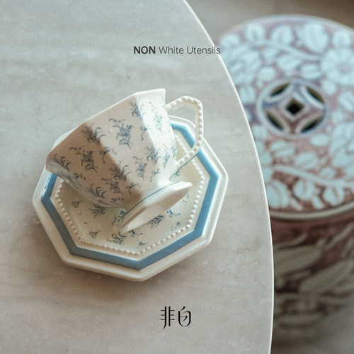 法式复古咖啡杯碟套装八角铃兰花家用下午茶杯碟拿铁拉花杯碟礼物