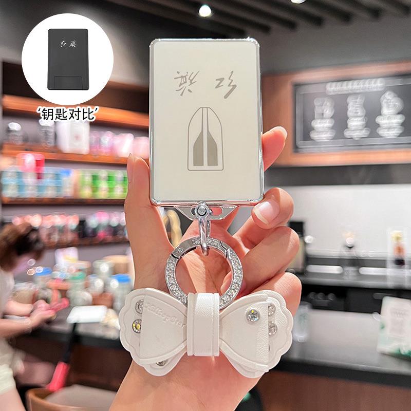 适用红旗h5卡片钥匙套23款h9 hs7壳h7扣eqm5e-hs3高档hs5汽车男女