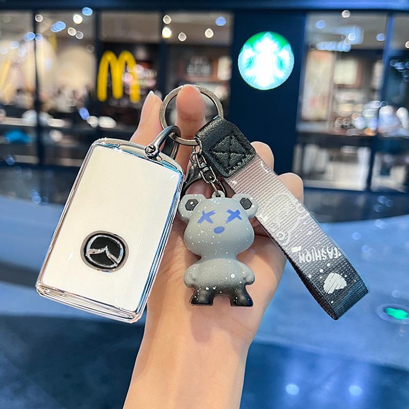 适用马自达3钥匙套昂克赛拉壳CX4/CX5新阿特兹包cx30高档包扣男女